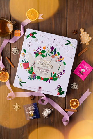 Premium Holiday Collection White Gift Tin - 72 Tea Sachets