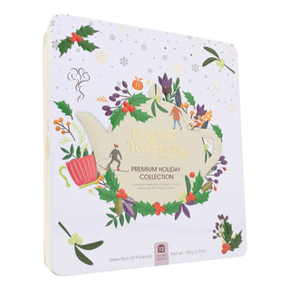 Premium Holiday Collection White Gift Tin - 72 Tea Sachets