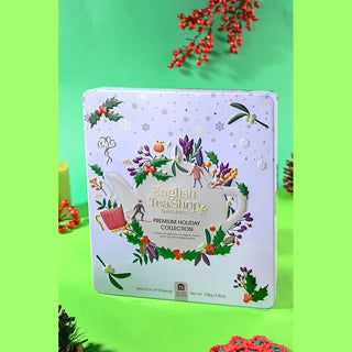 Premium Holiday Collection White Gift Tin - 72 Tea Sachets