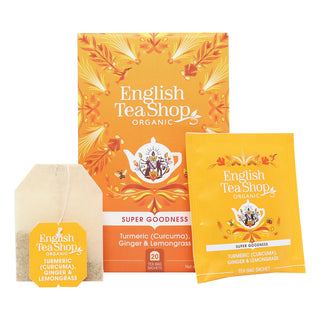Turmeric (Curcuma), Ginger & Lemongrass - 20 Tea Sachets