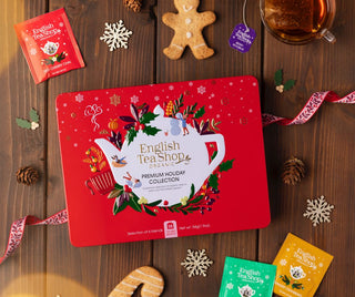 Premium Holiday Collection Red Gift Tin - 36 Tea Sachets