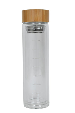 Brewing bottle with wooden lid