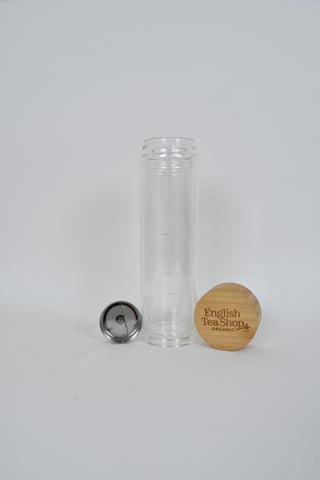 Brewing bottle with wooden lid