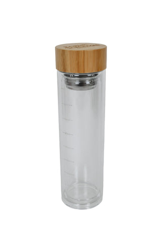 Brewing bottle with wooden lid