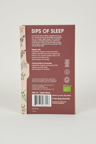 Sips of Sleep -  Sleepy Me & Chamomile & Lavender - 8 Tea Bag Sachets