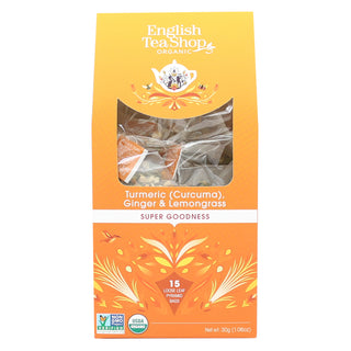 Turmeric (Curcuma), Ginger & Lemongrass - 15 Pyramid Tea Bags